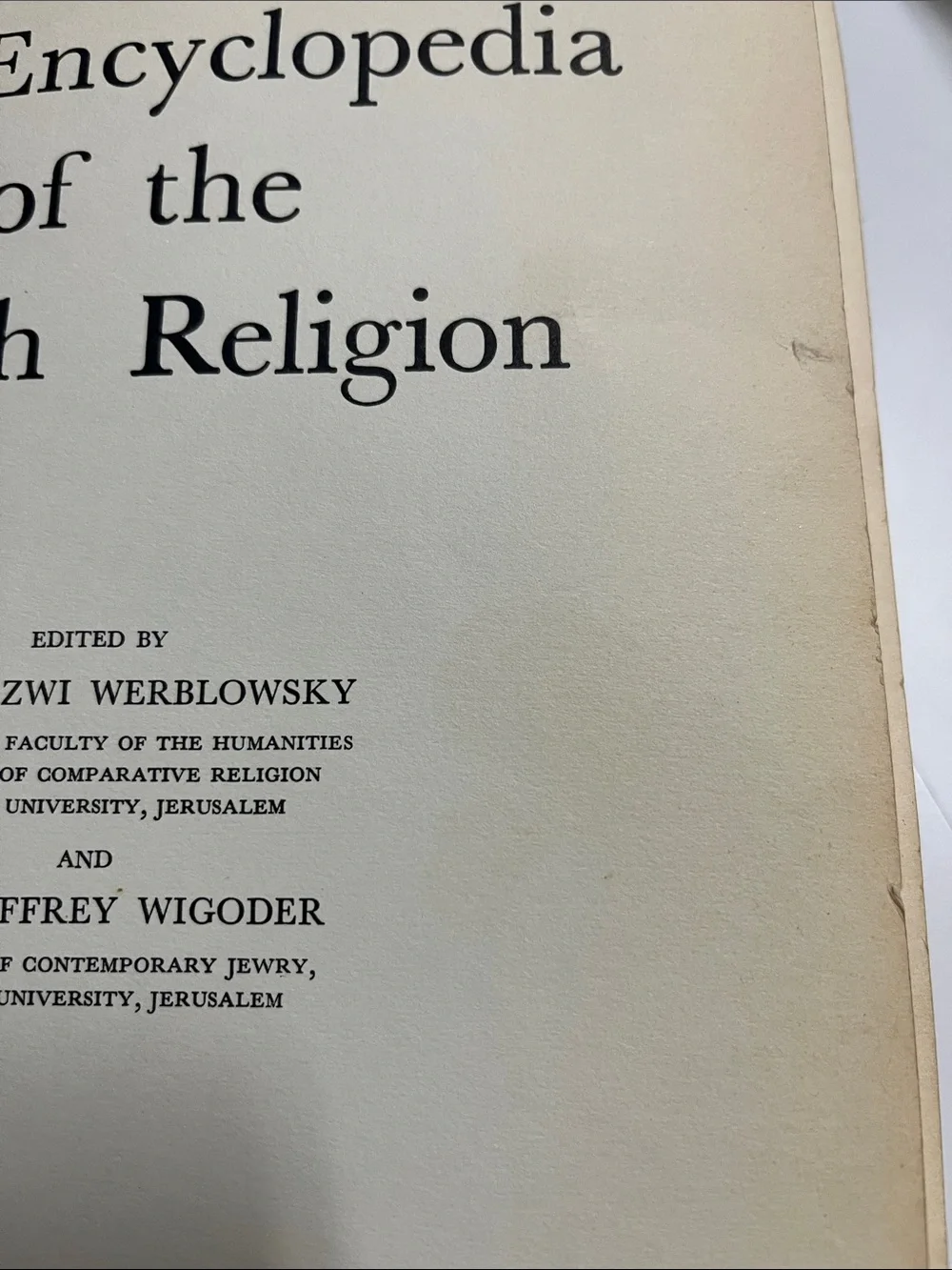 The encyclopedia of the Jewish religion 1966 first edition Werblowsky.